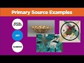 Distinguishing Primary and Secondary Sources