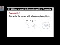 Positive Exponent Forms and Common Denominators