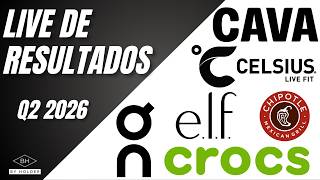 LIVE DE RESULTADOS: ON, ELF, CAVA, CROCS, CELSIUS, CHIPOTLE
