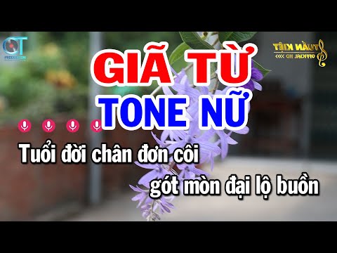 Karaoke Giã Từ Tone Nữ Em | Nhạc Sống Beat Mới | Karaoke Tuấn Kiệt