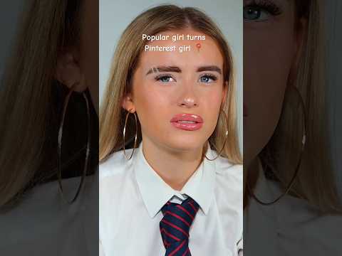Popular girl gets a pintrest makeover ๐ #makeupfunny #makeuptransformation #honeyroseloves