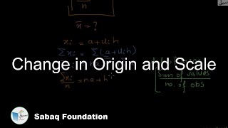 Change in Origin and Scale