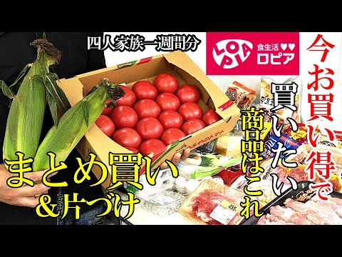【ロピア最新版！】『1週間分のまとめ買い＆片づけ！』♢見るだけでスッキリ！4人家族のまとめ買いの実態♢