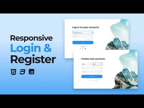 Responsive Login And Registration Form Using HTML CSS And JavaScript