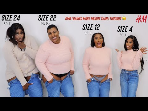 SIZE 4 vs 12 vs 22 vs 24 TRY ON SAME H&M OUTFITS