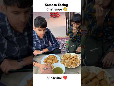 Samosa Eating Challenge 😂 #shorts @souravjvlogs @piyushjocgaming @sahiljoshivlogs7376 #trending