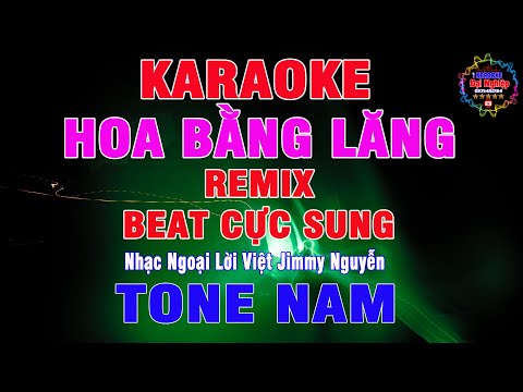Hoa Bằng Lăng Remix Karaoke 2025 Tone Nam Nhạc Sống Bass Cực Căng || Karaoke Đại Nghiệp