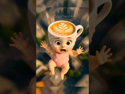Baby Cappuccino’s Bubble Escape… Dad’s PANICKING! 😂#tungtungtungsahur #shorts