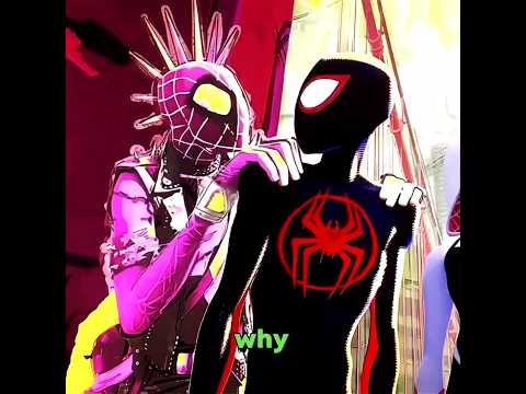 Why does Hobie Turns PINK with Miles in SPIDER-MAN: ACROSS THE SPIDER-VERSE Theory... #shorts