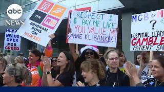 YouTube video thumbnail: Nurses go on Strike in Boston