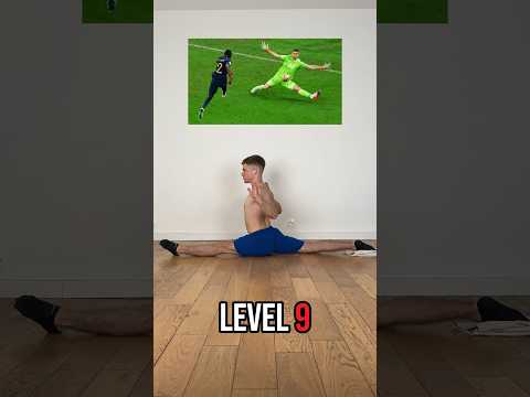 Football players poses level 1 to 10 ⚽ #workout #training #flexibility #yoga #gym #mobility #amazing