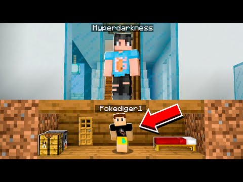I Built A MINI HOME Under My Friends Home! (Minecraft)