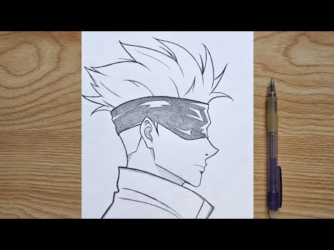 How to draw Gojo | Gojo Satoru step by step | Anime easy drawing tutorial
