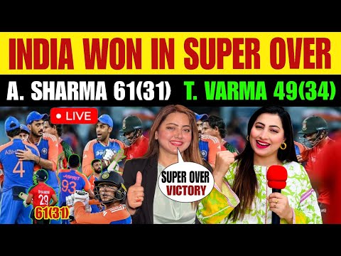 INDIA 🇮🇳 WON IN SUPER OVER | IND VS SL | 202/5 | A. SHARMA 61(31) | T. VARMA 49(34)