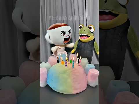 Candles on birthday cake ☕️🎂🕯️🐸 #Plush #Italianbrainrot #Annaanimation