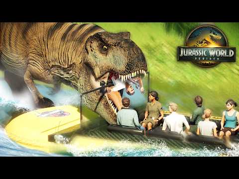 REBIRTH T-REX EATING HUMANS!!! - Jurassic World Evolution 2 (Jurassic World Rebirth Mod)