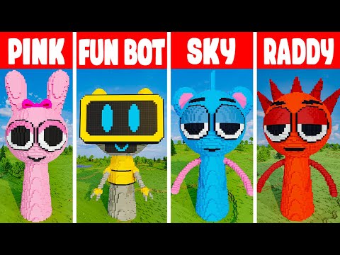 Minecraft SPRUNKI INCREDIBOX BUILD CHALLENGE NOOB vs PRO vs HACKER vs GOD