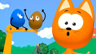¡Vamos a Hacer una Piscina de Pelotas de Colores! Videos para Niños con el gatito Kote