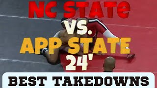 NC State vs App State Wrestling 2024 | Best Takedowns