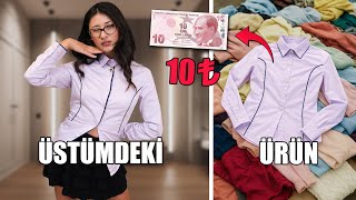 BİT PAZARINDAN ALDIĞIM KIYAFETLERİ DENEDİM! (Gerçekten 10 TL!?) @Keowri ​