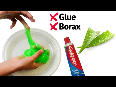 NO ACTIVATOR NO GLUE SLIME ASMR/how to make slime WITHOUT BORAX at home DIY/Slime without glue borax