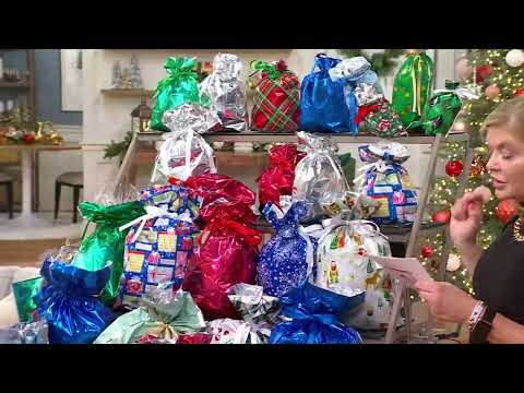 Kringle Express 50-piece Gift Bags and Tags Set on QVC