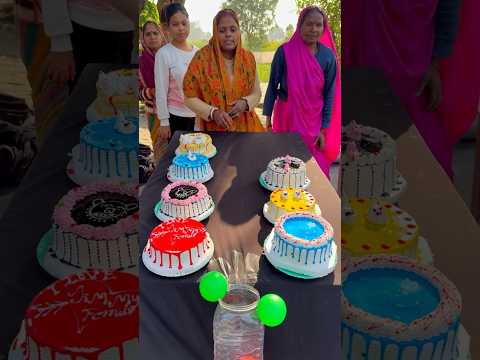 Family Ball Roll and Cake Challenge #shorts