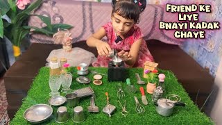 Aaj meri frend aayi mujhse milne| miniature real cooking| mini fareeha|miniature kitchen|