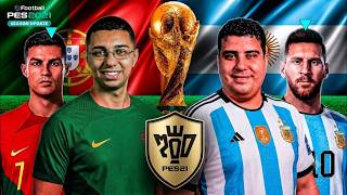 Eu sou MESSI e ele CR7 na Copa do Mundo 2022 🏆(PES Mod)
