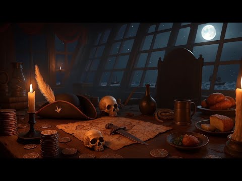 Pirate Ship Ambience - Captain's Cabin, Creaky Wooden | 3 Hours