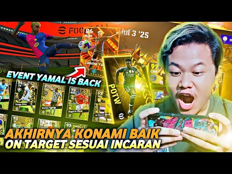 YAMAL 106? MODE ANAK KONAMI ON TARGET SESUAI INCARAN POTW VINICIUS PEMBURU GOL EFOOTBALL 2025 MOBILE