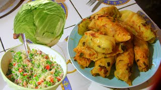 GUTEKA  UMUCERI N'AMASHU KU BURYO BUDASANZWE//COOKING Easy Delicious Cabbage Rice Rolls RECIPE