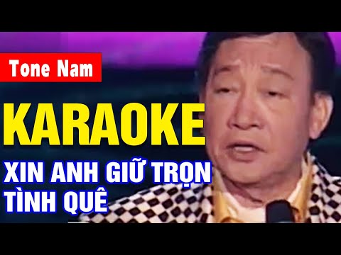 Xin Anh Giữ Trọn Tình Quê Karaoke Tone Nam | Duy Khánh | Asia Karaoke Beat Chuẩn