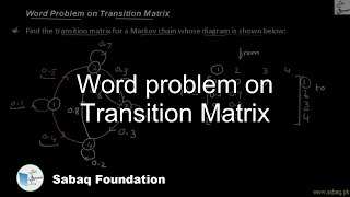 Word problem on Transition Matrix