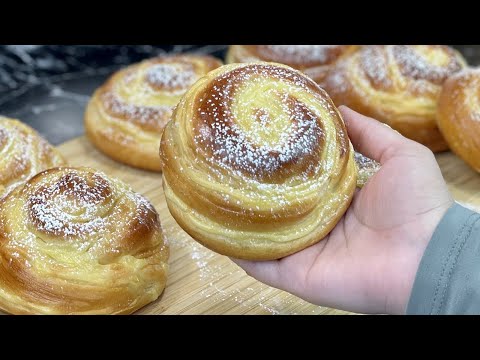 Avec 2 oeufs, préparez ces IRRÉSISTIBLES petites brioches à la crème pâtissière 😍