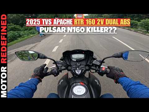 Finally 2025 TVS Aapache RTR 160 2V Dual ABS Ride Review | Pulsar N160 Se Better Hai??