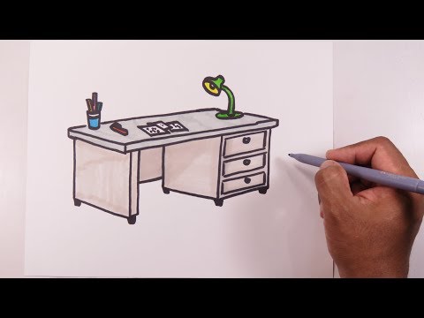 Learn how to easily draw a desk