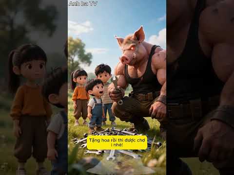 Chú Heo Cơ Bắp Xây Cầu Trượt: Bé Tặng Hoa Là Được Chơi Thỏa Thích! #funny