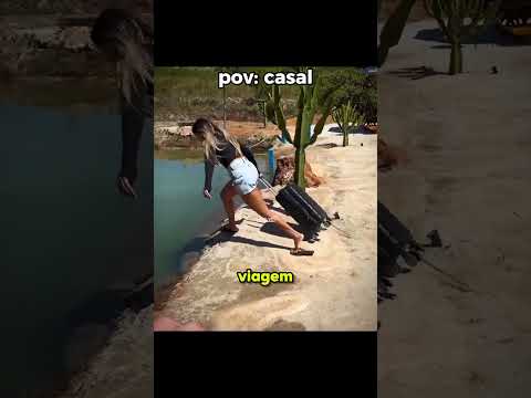 pov: casal / ela pulou na água pra não ir embora kkkkk #humor #engraçado #casal
