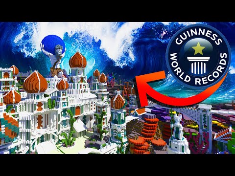 Tsunami Destroys ATLANTIS Minecraft WORLD RECORD BUILD!