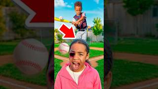 Riri got hurt playing baseball #shorts