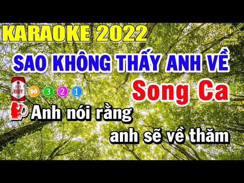 Sao Không Thấy Anh Về Karaoke Song Ca | Trọng Hiếu