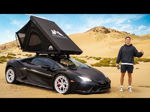 World's First Lamborghini Rooftop Tent Camping!