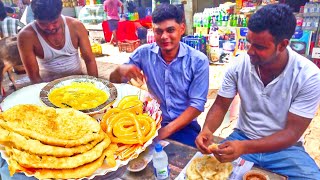 Cheapest And Most Famous Chaole Bhature And Pure Mava Ghujiya | Indian Street Food With Bhukkad No 1