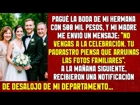 "No vengas a la celebración. Tu padrastro piensa que arruinas las fotos familiares". A la mañana...