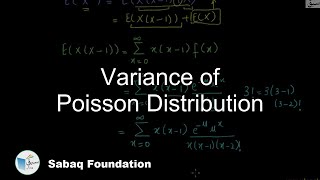 Variance of Poisson Distribution