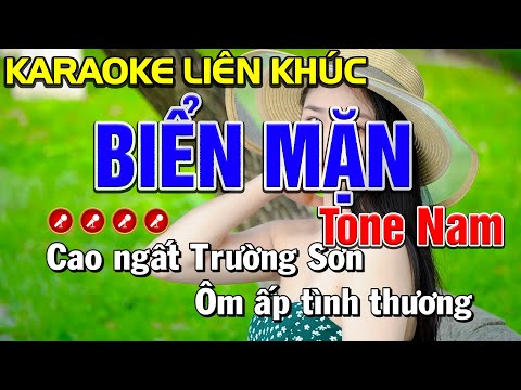✔ BIỂN MẶN Karaoke Tone Nam | Bến Tình Karaoke