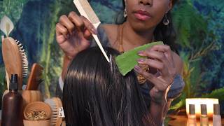 ASMR ULTIMATE Scalp Check & Massage with Aloe Vera Gel 🌿 Herbal Hair Treatment for Sleep