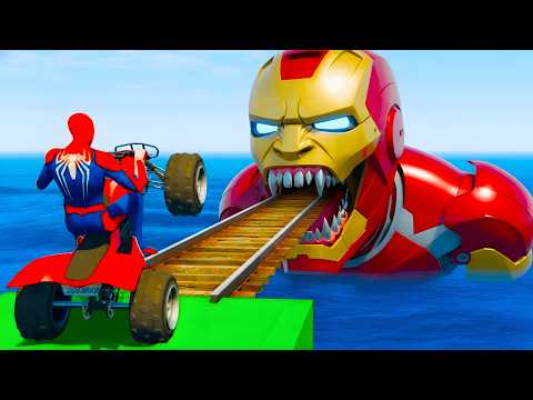 الرجل العنكبوت انقاذ باتمان Spider-Man Rescue batman vs iron man vs venom funny Game GTA 5 superhero
