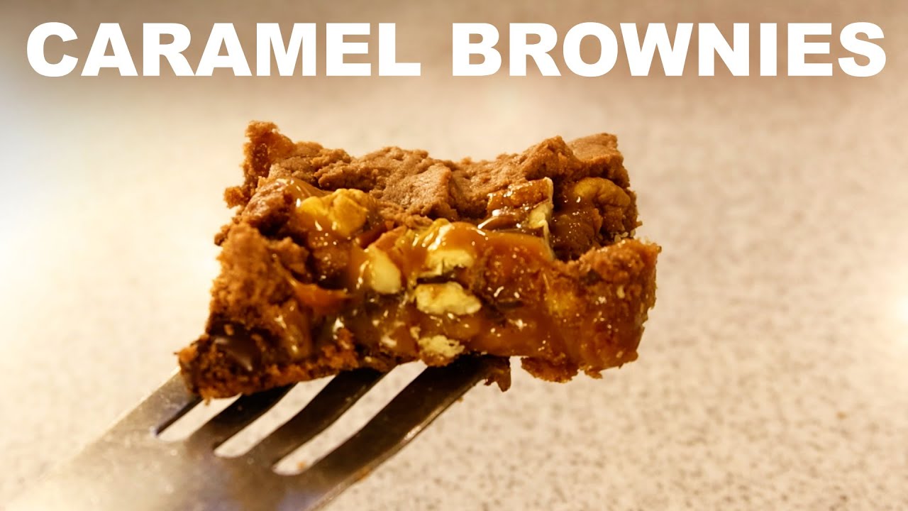 Chewy caramel brownies - Recipe